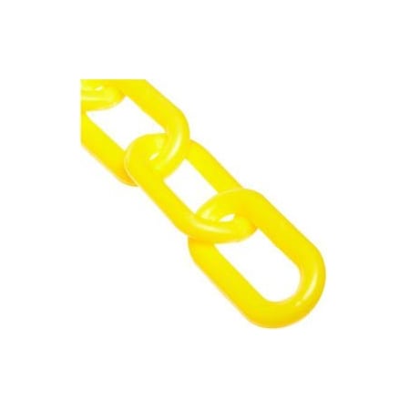 Global Equipment Mr. Chain Heavy Duty Plastic Chain Barrier, 2"x50'L, Yellow 51002-50